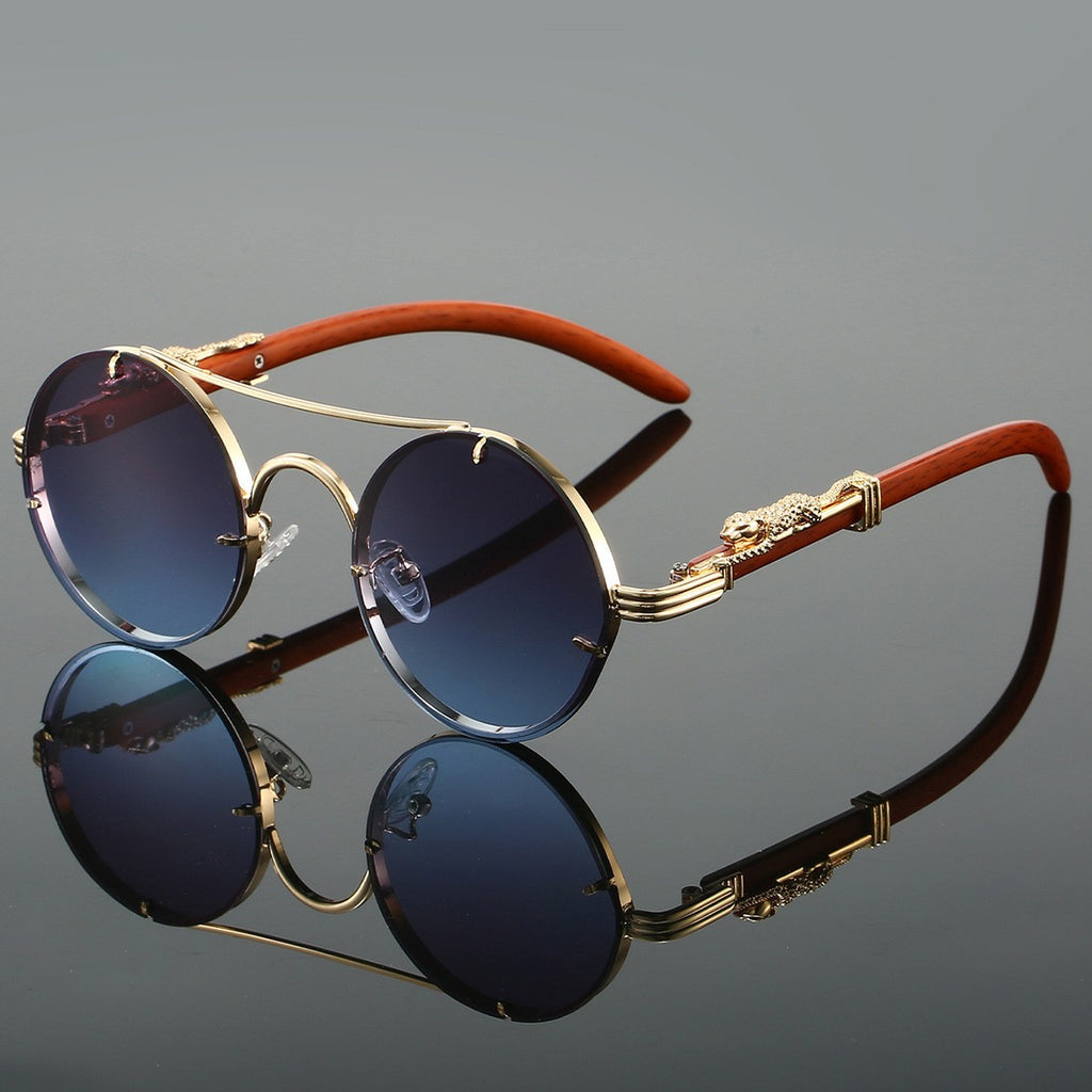 cabeza de leopardo Double Beam Sunglasses