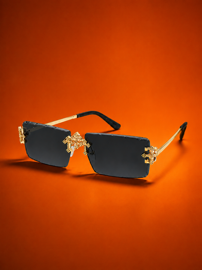 Croce Ash Elite™ Luxury Rimless Sunglasses | Premium Gold Designer Eyewear 1