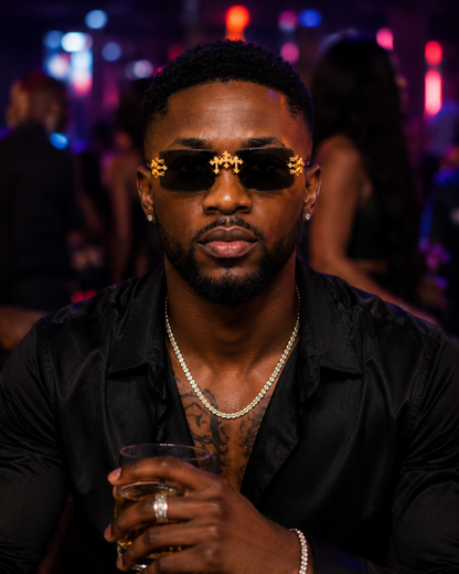 Croce Ash Elite™ Luxury Rimless Sunglasses | Premium Gold Designer Eyewear 7