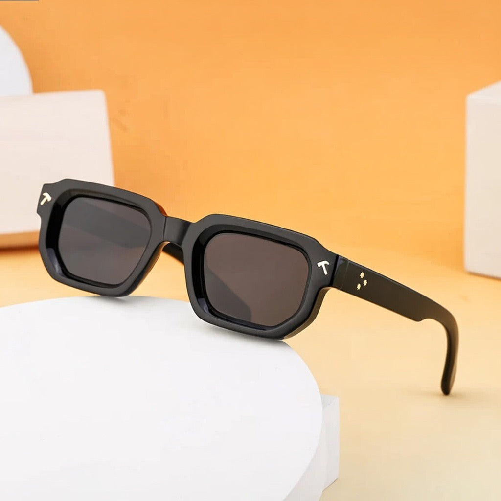 RETRO SHADES; Square Frame Sunglasses Men's Advanced Driving Small Frame Sunglasses Men