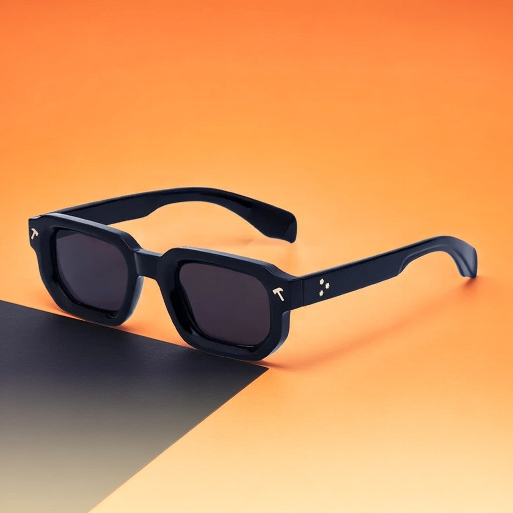 RETRO SHADES; Square Frame Sunglasses Men's Advanced Driving Small Frame Sunglasses Men