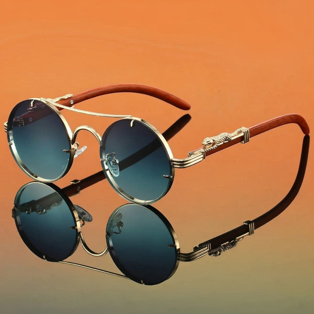 cabeza de leopardo Double Beam Sunglasses