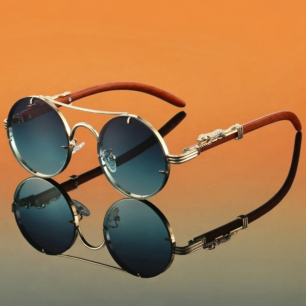 cabeza de leopardo Double Beam Sunglasses