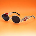 LECHE DRAGO Metal Frame Chinese Dragon Sunglasses