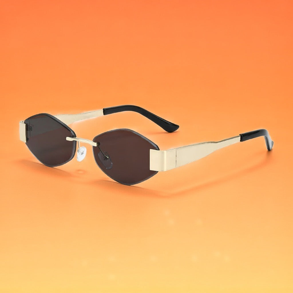 Polygon Rimless Elegant Sun-resistant Sunglasses