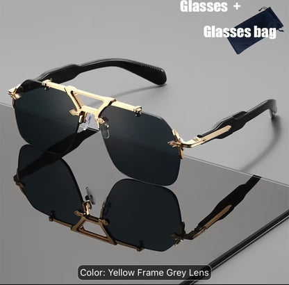 EXCLUSIVO ARGA – Luxury Gold Shield Sunglasses
