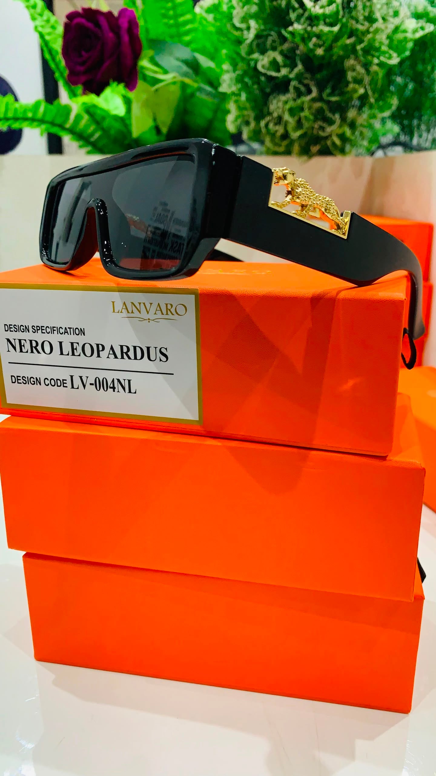 Nero Leopardus – Premium Gold Frame Sunglasses 14