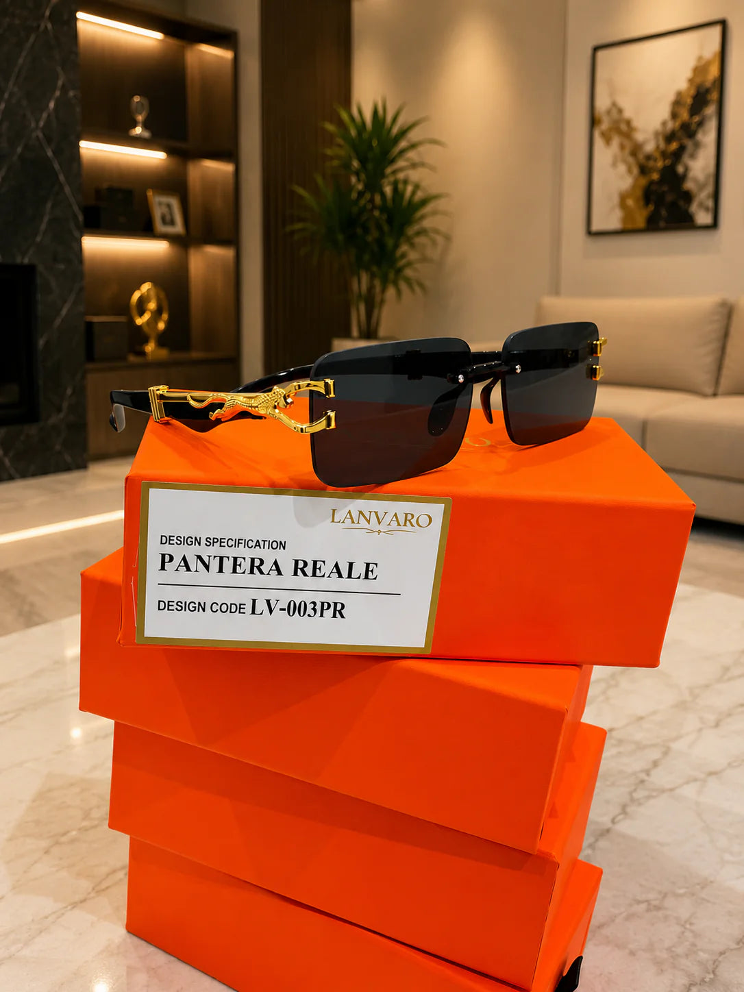 Pantera Reale – Premium Gold Frame Sunglasses 12
