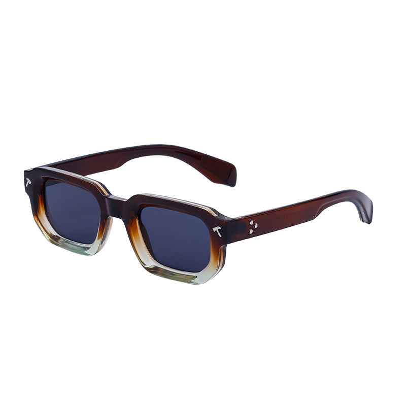 RETRO SHADES; Square Frame Sunglasses Men's Advanced Driving Small Frame Sunglasses Men