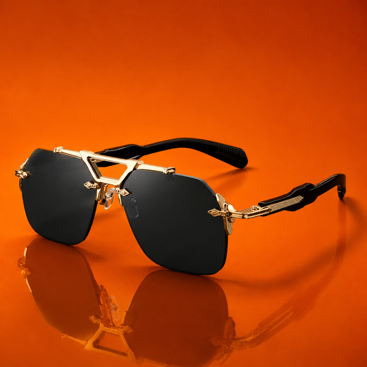 Aureo Senza Rimless – Premium Gold Frame Sunglasses