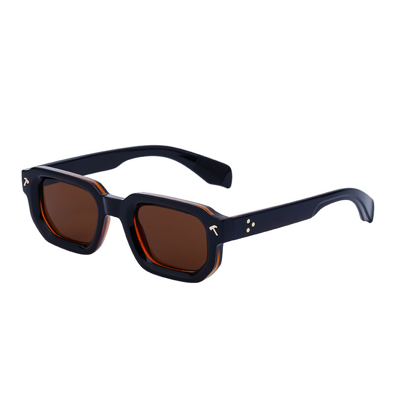 RETRO SHADES; Square Frame Sunglasses Men's Advanced Driving Small Frame Sunglasses Men