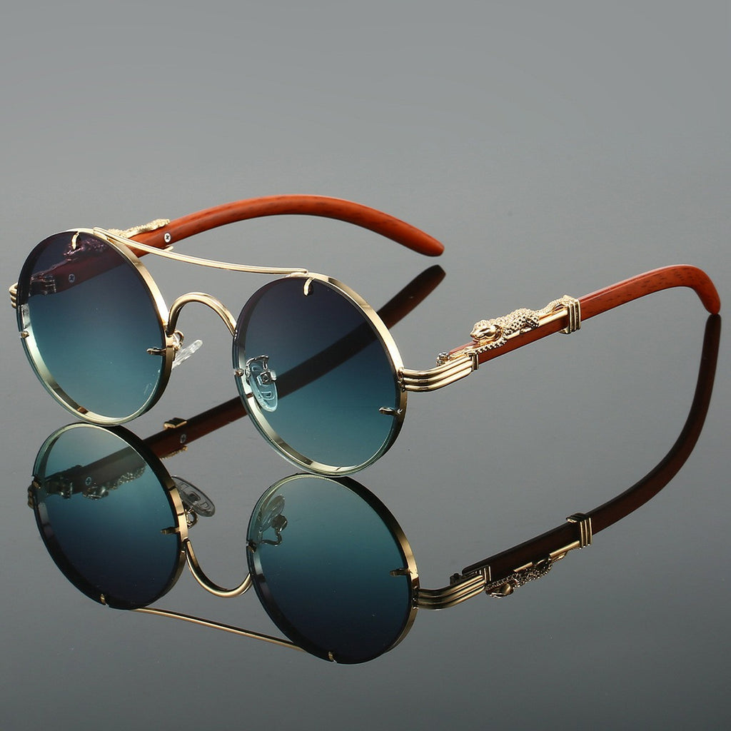 cabeza de leopardo Double Beam Sunglasses
