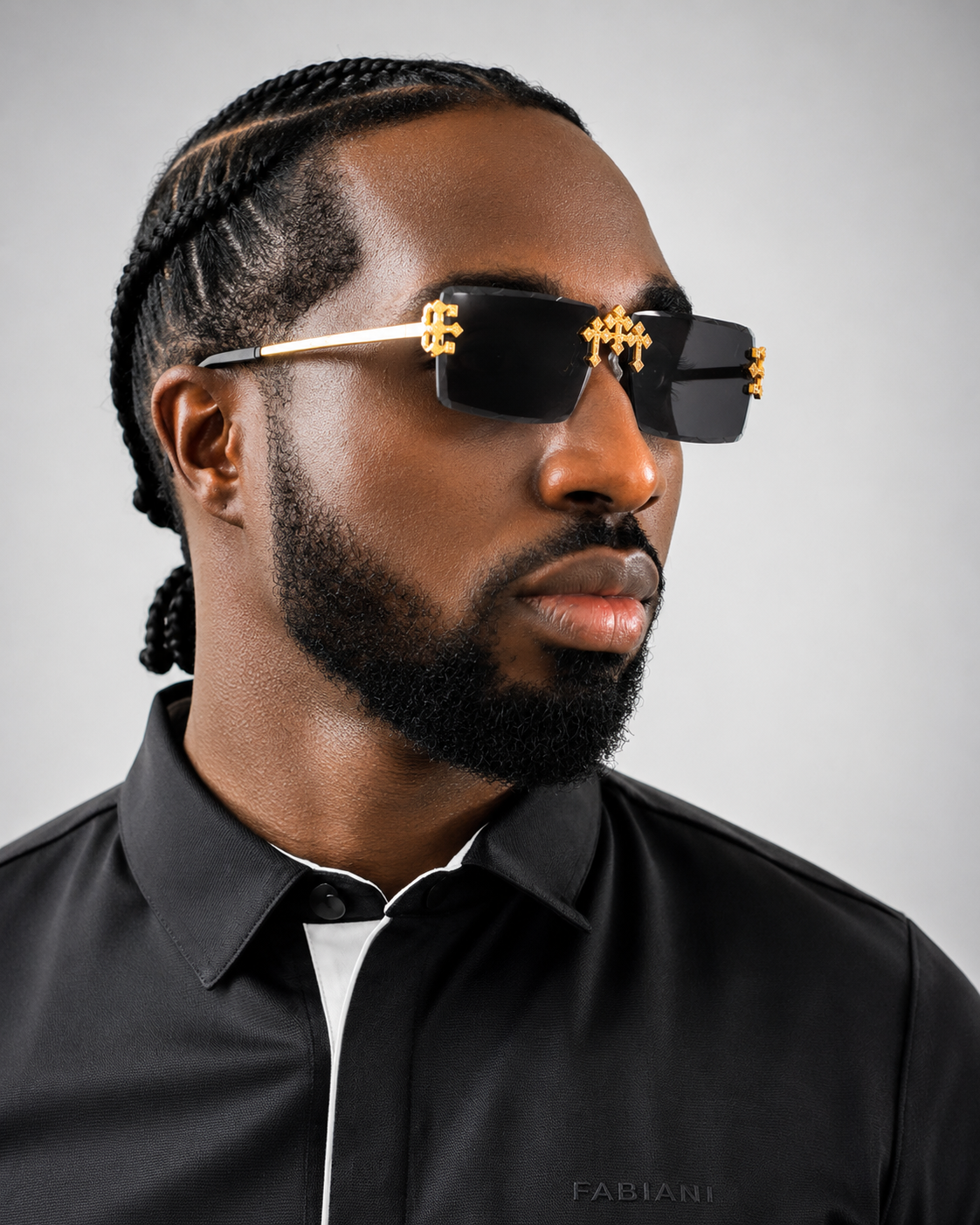 Croce Ash Elite Luxury Rimless Sunglasses - Premium Gold Designer Eyewear
