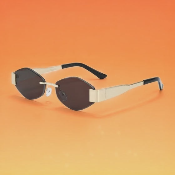 Polygon Rimless Elegant Sun-resistant Sunglasses
