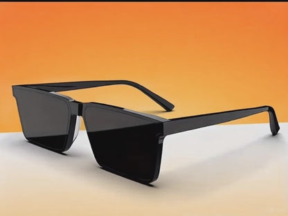 SHADOW ELITE – Matte Black Square Sunglasses